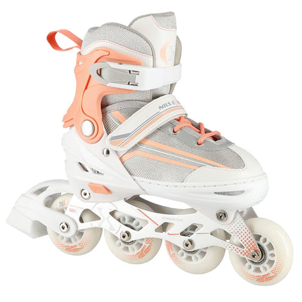 2-in-1 Inline & Ice Skates, White/Pink, Size M (34-38)