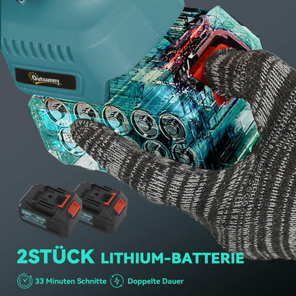 2-in-1 Mini Chainsaw 580W with 8000mAh Battery Safety Lock 8 inch 42 x 29 x 10.5 cm Blue