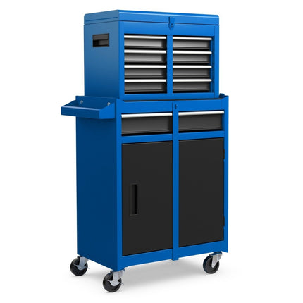 2-in-1 Rolling Tool Chest with 5 Drawers, 100kg Capacity