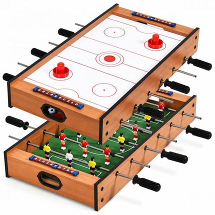 2-in-1 Tabletop Foosball and Air Hockey Game Table