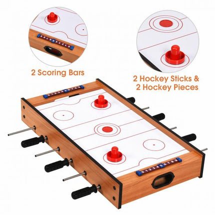 2-in-1 Tabletop Foosball and Air Hockey Game Table
