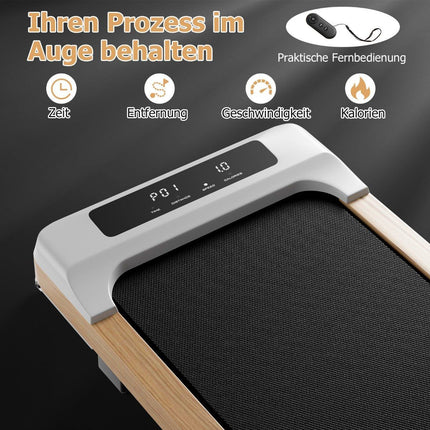 2 in 1 Treadmill 2.25HP Walking Pad Under Desk 1-6km/h with Remote Control Portable 120 x 54 x 13 cm