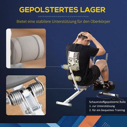 Adjustable ab bench, LCD screen, steel, 100 kg capacity