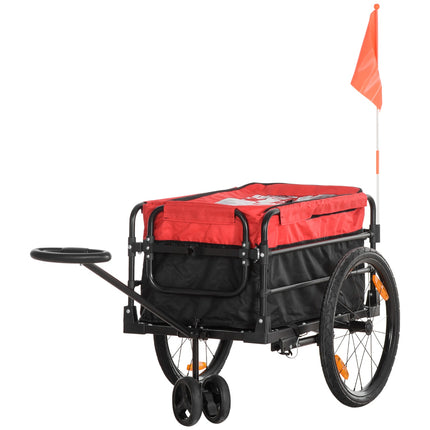 Truck with coupling, 40 kg load, red, reflectors