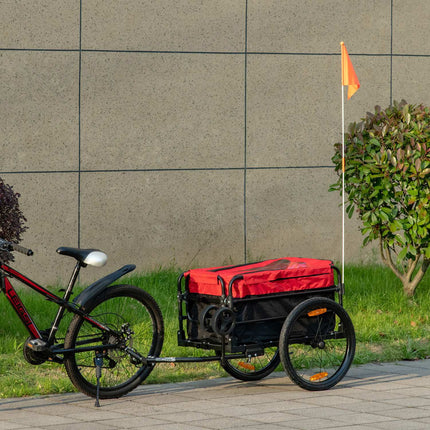 Truck with coupling, 40 kg load, red, reflectors