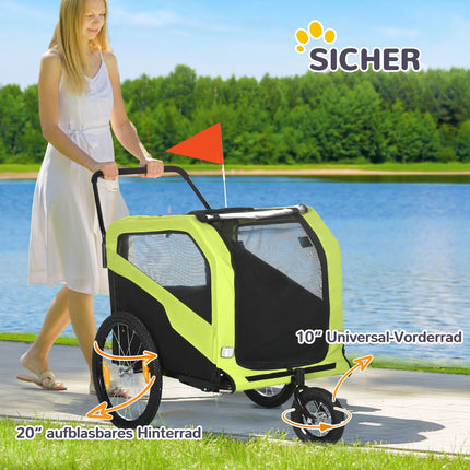 Dog bike stroller & stroller, reflective, 30 kg capacity