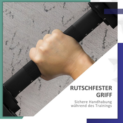 Adjustable dumbbell set, 15 kg, 2-in-1, floor-friendly