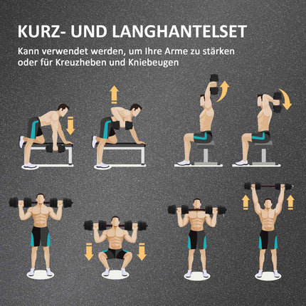 Adjustable Dumbbell & Barbell Set, 30 kg, Home Gym Use