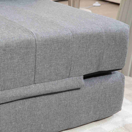 Folding 2-in-1 sofa bed, Linen Look for living room