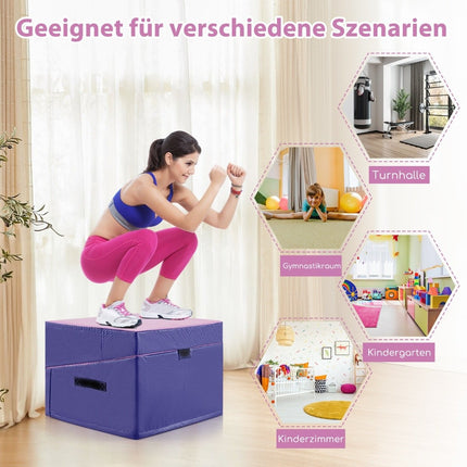2 in 1 gymnastics mat with carrying handle Slanted gymnastics mat Wedge-shaped soft floor mat