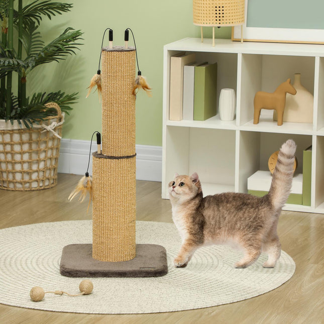 Indoor 78 cm Jute Cat Scratching Post with spring