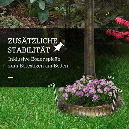 2-in-1 frost-proof plastic bird bath, 50x50x72 cm, bronze