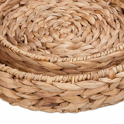 2-part tray set made of water hyacinth