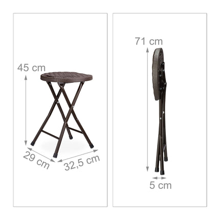 2 pcs. Folding stools in rattan