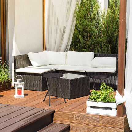 2 pcs. Folding stools in rattan
