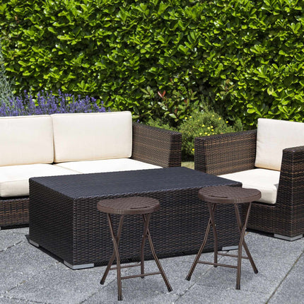 2 pcs. Folding stools in rattan