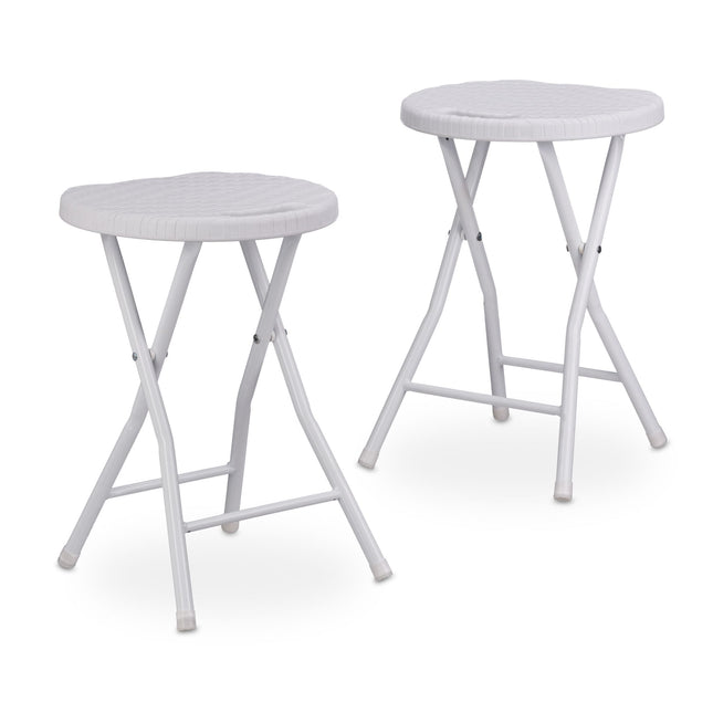 2 pcs. Folding stools in rattan