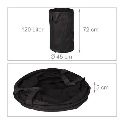 2 pcs. garden bags 120-liter black