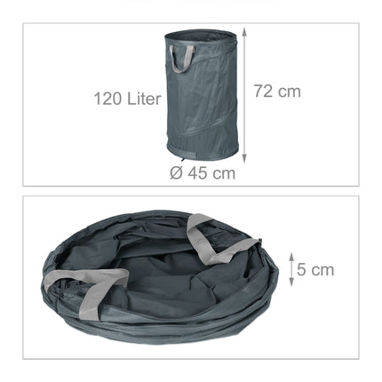 2 pcs. garden sacks 120-litre grey