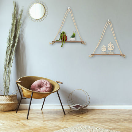 2 pcs. wooden shelves