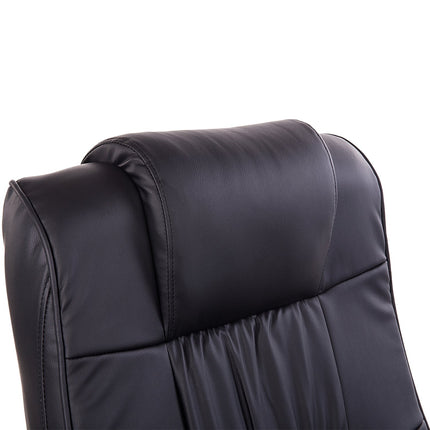 Reclining massage chair, 360° rotatable, remote control, black