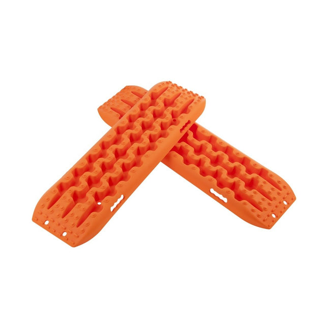 2 pieces traction aid sand sheets off-road tire ladder for sand/mud/snow 107 x 31 x 7 cm orange