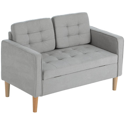 2-seater upholstered sofa with storage - Velvet Look