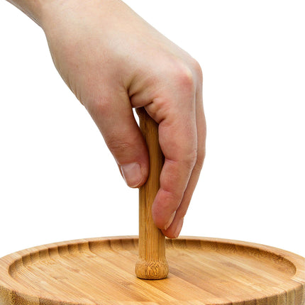 2-tier bamboo tray
