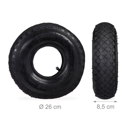 2 tires for sack cart 3.00-4 with hose