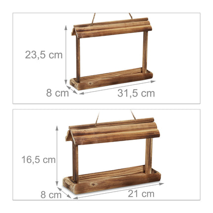 2x Bird feeders in wood