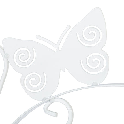 2x Holder for hanging basket with butterfly