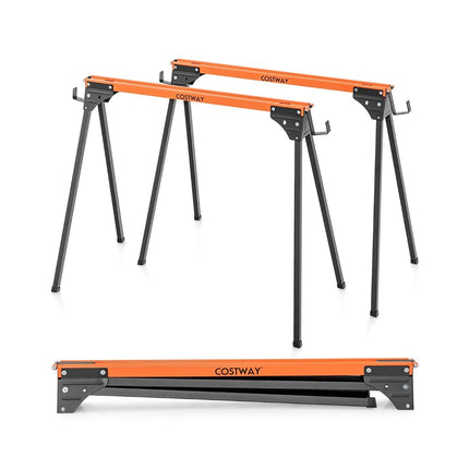 2 x sawhorse work trestle foldable scaffolding trestle can hold up to 500 kg 96.5 x 47 x 76 cm