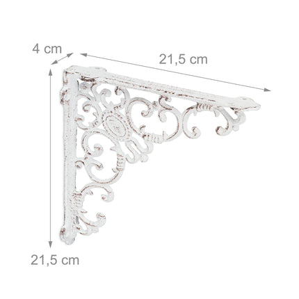 2x shelf bracket forged in cast iron