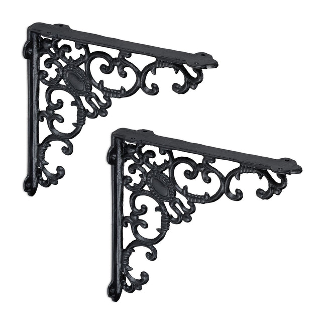 2x shelf bracket forged in cast iron
