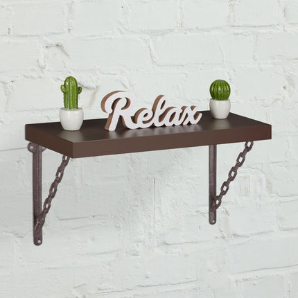 2x shelf bracket in cast iron with chain