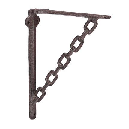 2x shelf bracket in cast iron with chain