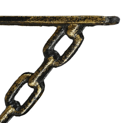 2x shelf bracket in cast iron with chain
