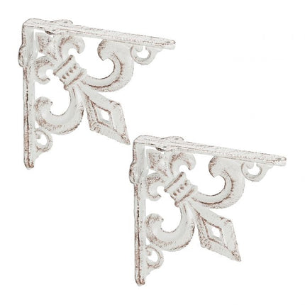 2x shelf bracket with French lily cast iron