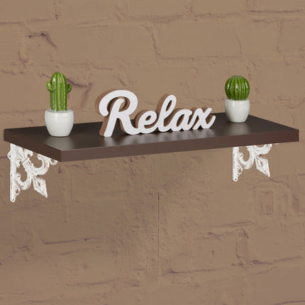 2x shelf bracket with French lily cast iron
