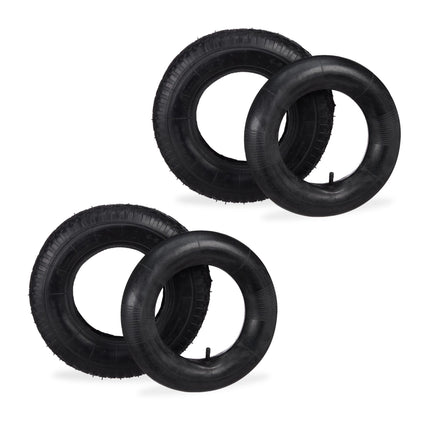 2x tires 4.00-8 for hand-held truck with inner tube