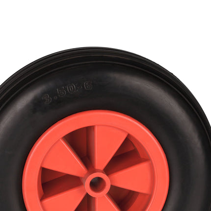 2x wheelbarrow wheels 3.50-6 in black/red