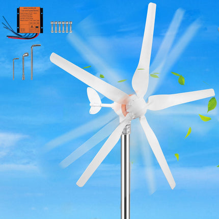 300W 12V Wind Turbine Generator Kit, MPPT, 5-Blade