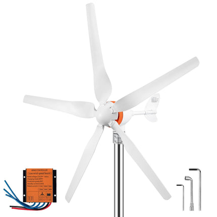 300W 12V Wind Turbine Generator Kit, MPPT, 5-Blade