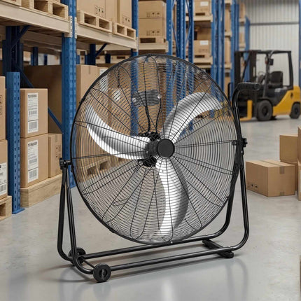 30-Inch Industrial Drum Floor Fan, 12000 CFM, 3-Speed