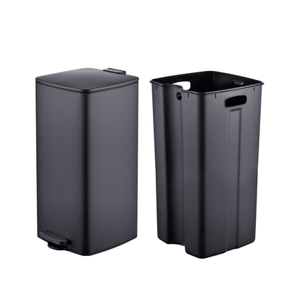 30L Black Pedal Bin with Soft-Close Lid