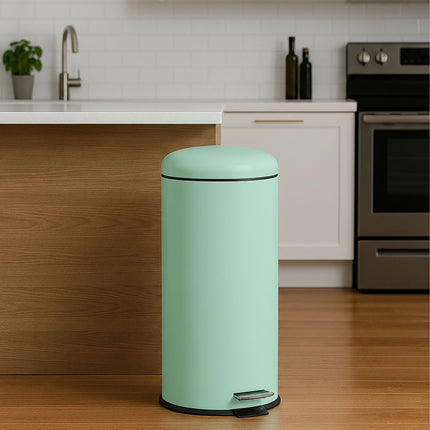 30L Metal & Plastic Pedal Kitchen Bin