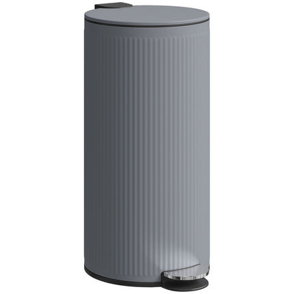 30L Pedal Bin with Soft-Close Lid, Black Metal