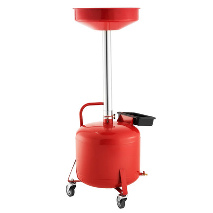30L Waste Oil Drain Tank With Adjustable Funnel, Wheels