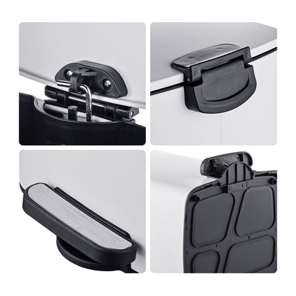 30L White Pedal Bin with Soft-Close Lid