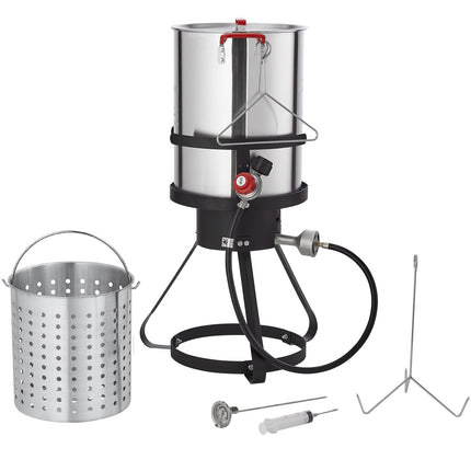 30-Qt Turkey Fryer, Aluminum Pot, 54,000 BTU Burner